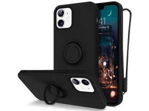 Silicone Case Ring Ultra Slim Alogy for iPhone 12 Mini 5.4 Black
