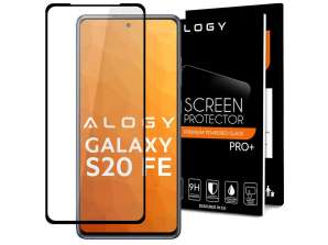 Funda de vidrio Alogy Full Glue amigable para Samsung Galaxy S20 FE Negro