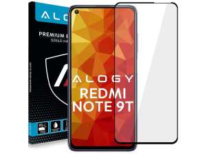 Glass Alogy Full Glue case friendly for Xiaomi Redmi Note 9T Black