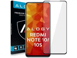 Sticlă Alogy Full Glue caz prietenos pentru Xiaomi Redmi Note 10/10s Negru