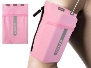 Goteo armband sports armband case for phone L Pink