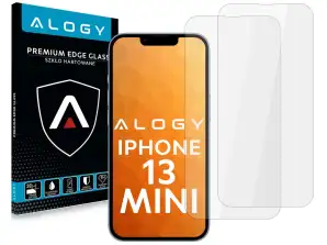 2x Alogy gehärtetes Glas für Bildschirm für Apple iPhone 13 Mini 5.4