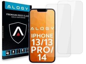 2x Alogy Bildschirm gehärtetes Glas für Apple iPhone 13 / 13 Pro / 14