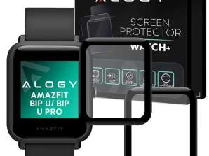 2x Alogy 3D Vidro flexível para Xiaomi Amazfit Bip U / Bip U Pro Preto