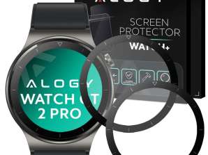 2x Alogy 3D Vidrio flexible para Huawei Watch GT 2 Pro Negro