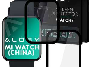 2x Alogy Full Glue 3D Flexibles Glas für Xiaomi Mi Watch (China Version