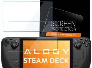 2x 9H alogy skjermbeskyttelse i herdet glass for Steam Deck-konsoll