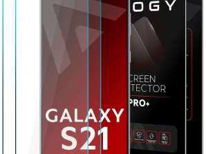 2x hærdet glas 9H alogy skærmbeskyttelse til Samsung Galaxy S21