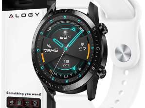 Универсална спортна каишка Alogy каишка за смарт часовник 20mm White
