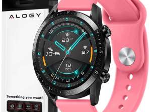 Universele sportband Alogy-riem voor smartwatch 20 mm roze zand