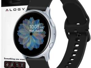 Universalarmband Alogy Armband mit Schnalle für Smartwatch 20mm Schwarz