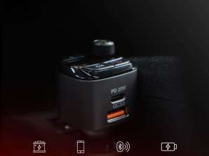 Автомобільний передавач FM Alogy USB зарядний пристрій QC 3.0 + USB-C PD Blueto