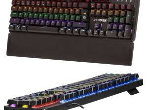 Tastatura mecanică de gaming iluminată cu LED-uri