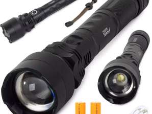 Bailong Tactical Flashlight Powerful LED XHP50 zoom usb