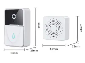 Bezvadu tālvadības durvju zvans ar kameru Smart Videodomof