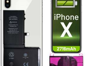 Replacement phone battery for Apple iPhone X 2716mAh A1865 A1901