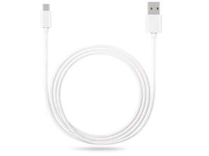 Cable 100cm reinforced cable USB-C Type-C Type-C White