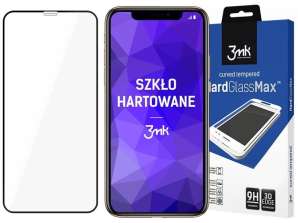 Grūdinto stiklo kietasis stiklas Max 3mk 3D, skirtas Apple iPhone X/ XS 11 Pro Blac