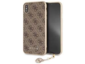 Guess Charms Collection Case for iPhone XS Max brown with gold pendant