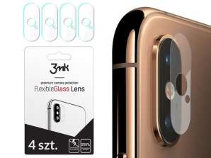 4x 3mk verre flexible pour objectif de caméra pour Apple iPhone XS Max