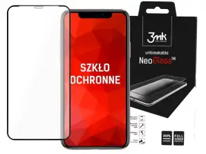 3mk NeoGlass 8H stiklas, skirtas iPhone 11 Pro Max/XS Max neskilinėjančiai juodai