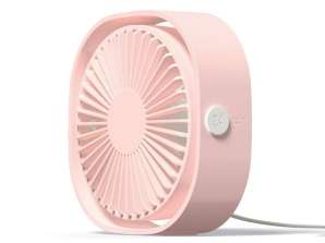 Portable Fan Alogy Natural wind 24 Desk Fan USB Pink