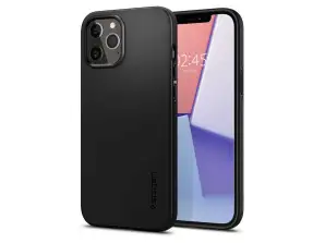 Spigen plānas piemērotības futrālis Apple iPhone 12 / 12 Pro 6.1 melns