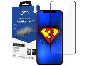 Verre trempé pour 3mk HardGlass Max écran pour Apple iPhone 13 Noir