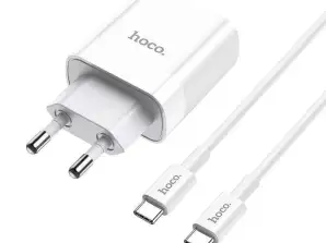 Hoco C80A Network PD20W/QC3.0 charger + USB-C White cable