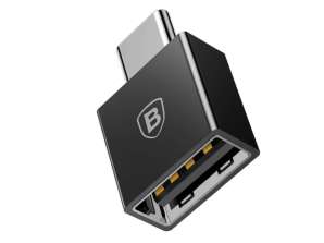 Baseus Enfes USB-C 2.4A Adaptörü (Siyah)