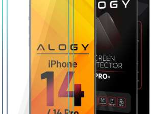 2x vetro temperato 9H Alogy protezione dello schermo per Apple iPhone 14 / 14 Pr