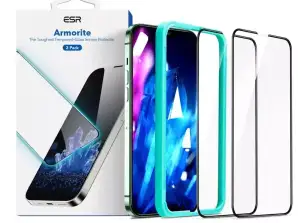 Tempered glass esr armorite 2-pack iphone 13 pro max / 14 plus black