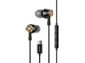 USAMS Stereo Headphones EP-43 metal USB-C black/black HSEP4301