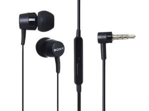 Sony MH-750 Fülbe helyezhető fejhallgató szögletes mikrofonnal fekete