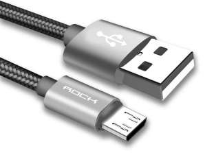 Rock Micro USB kabel 1m Nylon Tarnish