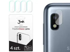 4x Glas 3mk Flexibles Glas für Kameraobjektiv für Samsung Galaxy A10