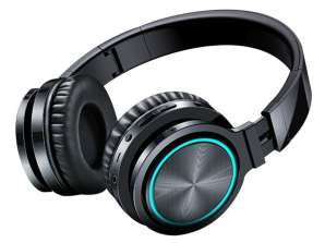 Bežične slušalice na uhu Picun B12 LED SD Bluetooth 5.0 crna