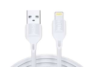 1m Rock Space Z12 cable para iPhone iPad iPod 2A blanco