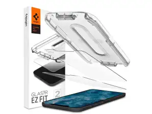 2x Spigen Glas.TR EZ Fit Tempered Glass for iPhone 12 Pro Max 6.7