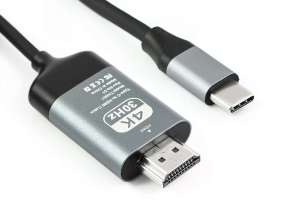 Datora kabelis: adapteris, Alogy USB Type-C - HDMI 4k/30Hz 200 kabelis