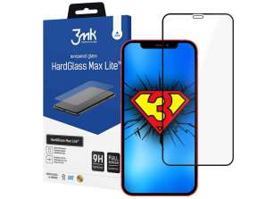 3mk HardGlass Max Lite Screen Glass para Apple iPhone 12 Mini Preto