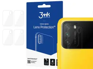 Glass x4 for kameralinse 3mk linsebeskyttelse for Xiaomi Poco M3