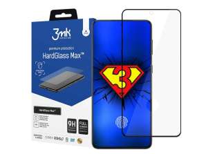 Vidro 3mk HardGlass Max impressão digital para Samsung Galaxy S21 Plus Preto