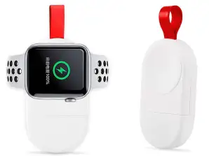 Qi Alogy draadloze USB inductieve oplader voor Apple Watch Wit