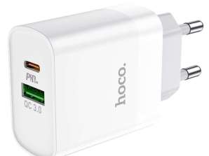 Wall charger HOCO C80A Network PD20W / QC3.0 White