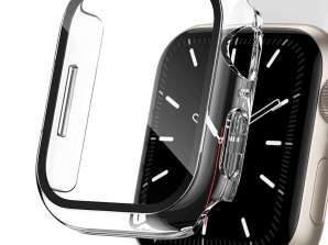 Alogy 2in1 Case + Glas voor Apple Watch 7 45mm Transparant