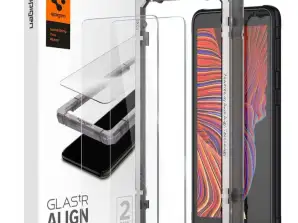Härdat glas x2 Spigen Alm Glas.tR Slim för Samsung Galaxy Xcover 5