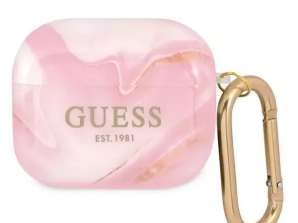 Colección de mármol Guess GUA3UNMP AirPods 3 cubierta rosa/rosa