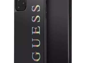Guess GUHCN65LGMLBK iPhone 11 Pro Max zwart/zwart hard case Glitter L