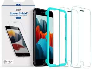 Escudo de tela esr de vidro temperado 2-pack iphone 7/8/se 2020/2022